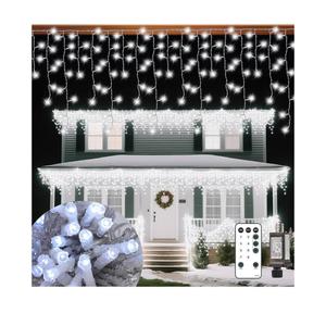 Vynoblip Christmas Ice Lights Outdoor, Cold White 99FT 1206 LED 8 Modes Plug in Xmas Tree Decorations Twinkle Fairy Light String with Remote Timer Memory for Roofline Yard Party Wedding Camping Decor