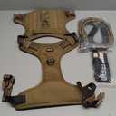 Beebiepet Heavy Duty Tactical Dog Harness for Large Dogs, No Pull Adjustable Pet Harness Reflective Service Training Easy Control Pet Vest Military K9 Working Dog Harnesses- Large, Brown