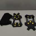 Ice Cleats Snow Traction Cleats Crampons for Shoe and Boots Non-Slip Overshoe for Walking on Snow and Ice Rubber Walking Cleats Anti Slip Crampons (Large(7-9.5 men/8.5-11 women))