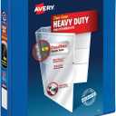 Avery Heavy Duty View 3 Ring Binder, 1" One Touch Slant Ring, Holds 8.5" x 11" Paper, 1 Pacific Blue Binder (79720)