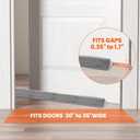 GDHOMM Door Draft Stopper for Bottom of Doors Weather Stripping Door Gap Filler Soundproof Size Adjustable 30"-36", Gray