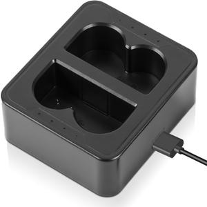 Ring Battery Charger Station with Dual Port Charging Dock for Ring Doorbell Camera 2/3/4, Stick Up Cam & Spotlight Cam Li-ion Battery