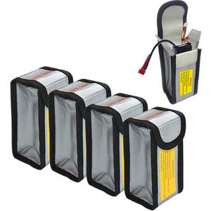 4pcs Lipo Battery Fireproof Explosion proof Bag Storage Guard Safe Pouch 125mm