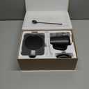 Coffee Mug Warmer Set, 1F Precision Temperature Control Smart Heated Mug for Desk, Electric Coffee Warmer with Auto Shut Off & Real-Time Temp Display, Gifts for Men Women, 15oz Ceramic Mug, Black (Dark Grey)