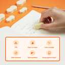 Yplus Eraser Line - Hipolymer Pencil Erasers for School Office, Cute White Rubber Eraser for Kids, Artist No Residues, 6 Pcs Stocking Stuffers for Kids Toddler (Single Color)