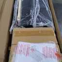 Full Size Floating Bed Frame with Ergonomic Hidden Storage Headboard and LED Lights, Visual Floating LED Bed Frame with Charing Station, Leather Upholstered Platform Bed, Heavy Duty, Black