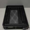 Anbte Folding Grill Table, Aluminum Camping Table Adjustable Height Max 27.5" Picnic Table Outdoor Table, Lightweight, Portable Handle for Travel Cooking BBQ Picnic, 22.8" x 16", Black