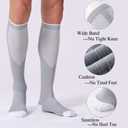 FITRELL 3 Pairs Compression Socks for Women and Men 20-30mmHg-Circulation Support Socks (Gray, M)