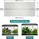 Aquarium Canop Polycarbonate 29 x 11.38 x 0.24 for 20/29/37 Gallon Without Center Brace Aquariums Cover Aquarium Lid，Clear