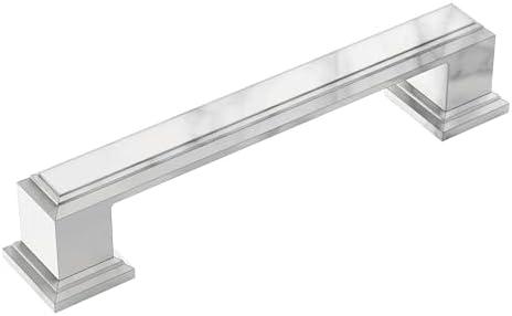 Alzassbg 6 Pack White Marble Zinc Alloy Cabinet Pulls, 3-3/4 Inch(96mm) Hole Centers Metal Cabinet Handles Kitchen Hardware for Cabinets AL3071WMB