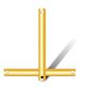 16 Inch Ceiling Fan Downrod with Extension Cord, 1 .3 Foot Gold Ceiling Fan Extension Rod, 1 Inch OD, Ceiling Downrod for Various Fans (Gold, Unthreaded)