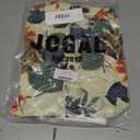 JOGAL Men's Flower Casual Button Down Short Sleeve Hawaiian Shirt Suits (S)