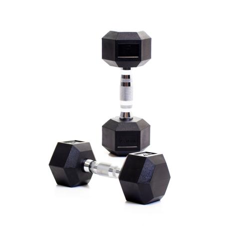 7.5Kg Rubber Hex Dumbbells (x2)