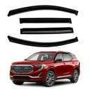 Canvcle Terrain Rain Guards - Window Visors for GMC Terrain 2018-2024, Outside-Mount Tape-On Side Window Wind Deflectors for GMC Terrain Accessories, Vent Visors Shades Rainproof Black 4PCS