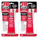 J-B Weld 31314 Red High Temperature RTV Silicone Gasket Maker and Sealant - 3 oz. - 2-Pack