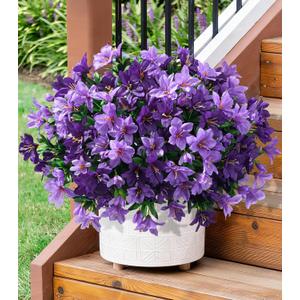 INSPRING Artificial Flowers for Outdoors Spring Decoration, 3 Bundles Faux Silk Outside Azalea Plants UV Resistant Realistic Faux Flowers for Outdoor Planters Porch Patio Garden Yard Home Decor, Mix