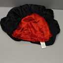 ZIMASILK 100% Mulberry Silk Bonnet for Sleeping Women Long Hair Double Layer Silk Hair Wrap with Tie Band Stay On Head (1Pc, Black)