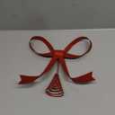 HUTHDAK Large Glitter Red Bow Christmas Tree Topper,9.4 Inch Metal Tree Topper,Champagne Gold Bow Christmas Decorations for Xmas Home Decor Holiday Party Indoor Outdoor Shop Office