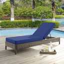 PATIOASIS Chaise Lounge Cushion for Outdoor 80in Length Pool Chair Cushion UV-Resistant Water-Resistant Patio Chair Seat Cushion for Pool,Navy