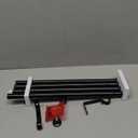 TONIAL Curtain Rod 32 to 58 Inch(2.6-4.8ft), Telescoping Splicing 3/4 Drapery Rods for Windows 20 to 53 Inch(1.7-4.4ft), Decorative Single Rod with Small Cap Finial, Black