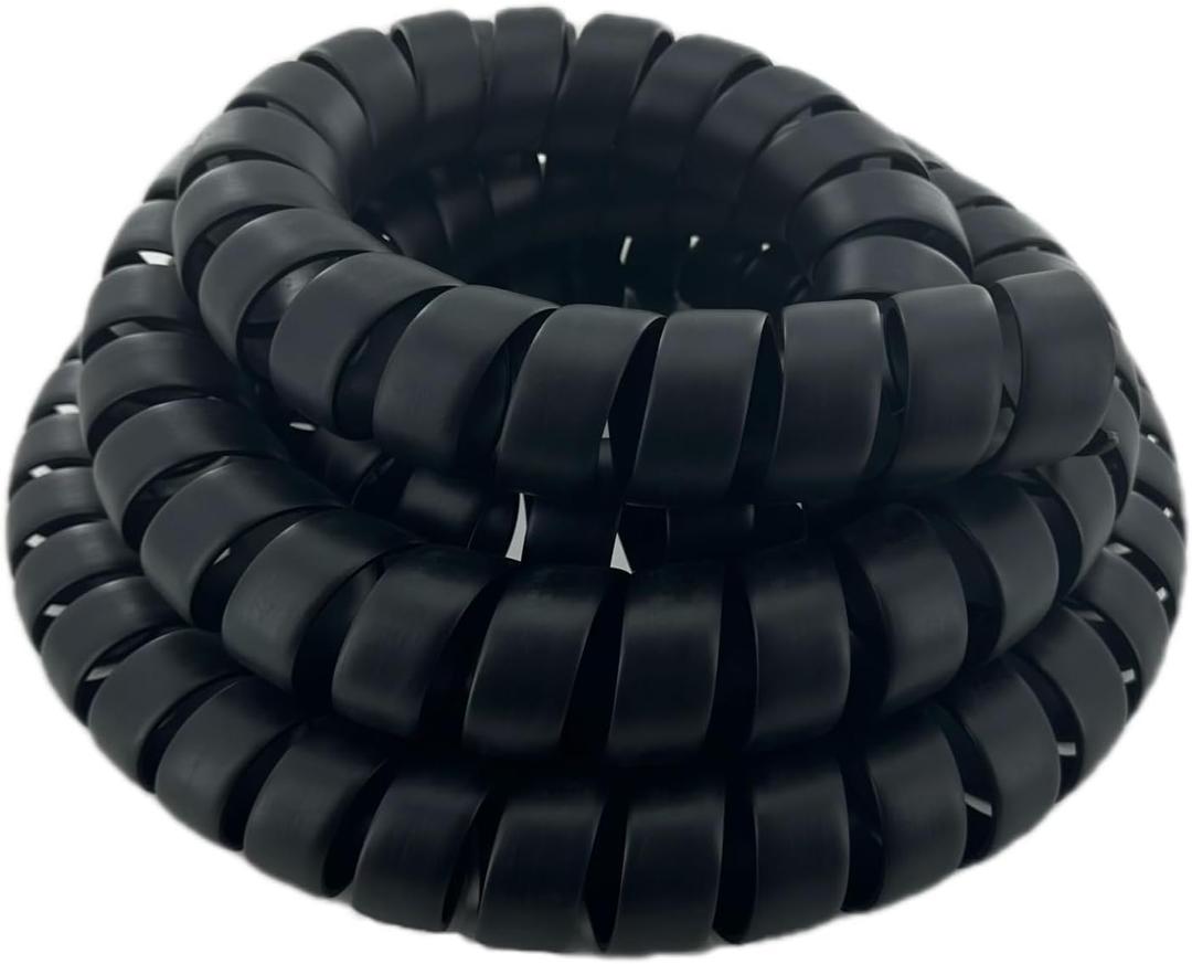 Spiral Wrap Cable Protector - 2.0" OD x 10' Pre-Cut Lengths - Safe Hose Protector to Avoid Wear and Extend Life for Hydraulic Pneumatic Hoses