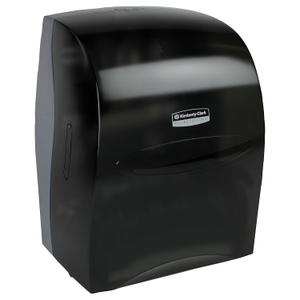 Sanitouch Manual Hard Roll Paper Towel Dispenser (09990), Black, Universal 1.5" Core Compatible, Wall Mounted, for Commercial Hand Towels (Qty 1)