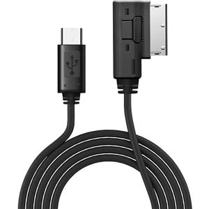 Untvie USB-C to AMI MMI Aux Cable Charging & Audio, for iPhone 16/15 Compatible Audi A4/A6/A8/Q5/Q7 2011-2016, VW CC/Magotan/Tiguan (3.3FT)
