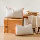 a moment Loop Yarn Linen-Like Pillow Cover Natural Soft Decorative Throw Pillow Case Farmhouse 12x20 Inch, Bohemian Textured Cushion Cover for Sofa Bed, Wrinkle-Resistant Home Decor Orange