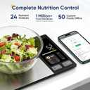 Smart Food Scale with Nutritional Calculator, Free APP with 24 Nutrients | Supports Tracking Calories, Macro - Stainless Steel Digital Food Scale for Meal Prep Weight Loss, Grams/Ounces, 11lb Capacity