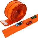 15 Ft Flexible Race Track for Kids with 3 Race Cars and Storage Bag, Compatible with Hot Wheels and Diecast 1/64th Cars, Simple and Versatile Gameplay, Safe and Durable Materials, Easy to Store (Orange)