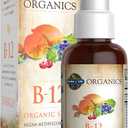 Garden of Life Organics B-12 Spray with Methylcobalamin  Liquid Vitamin Spray for Energy, Metabolism & Heart Health Support, Raspberry Flavor, 2 Fl Oz Bottle, 140 Servings