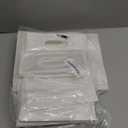 SHENLIU 24 Pcs Clear Plastic Gift Bag with Die Cut Handles, Reusable PP Favor Bag with Ribbon for Christmas Wedding Bridal Birthday Baby Shower Party Small Business, 7x10x3.15 Inch (White)