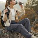 G4Free 31" Women's Hiking Pants Water Resistant Quick Dry Lightweight Parachute Pants Outdoor Casual UPF 50+, Medium