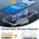 TORRAS Magnetic Slim Fit for iPhone 16e Case 6.1'' 2025, Ultra-Thin 16e Case Compatible with MagSafe, Lightweight Matte Anti-Scratch Hard PC Cover Phone Case for iPhone SE OriginFit, Clear