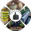 SongLong 25W 400GPH 10ft Cable Ultra Silent Water Pump with Tubing, Overheat Protection | Perfect for Small Fountains, Fish Ponds & Hydroponics