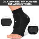 Nuanchu 2 Pairs Padded Skate Socks Ice Skating Protection Socks Lace Bite Gel Pads Ankle Malleolar Sleeves Protection Guards for Front Foot Shin Achilles Tendon Heel