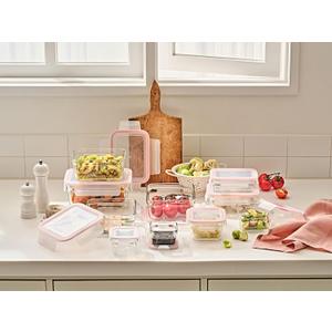 5 PCS Glass Food Storage Set - 100% Airtight & Leakproof, BPA Free lids, Freezer to Oven Safe