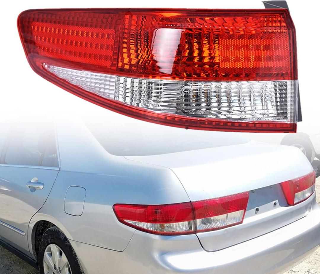 munirater Red Left Driver Outer Tail Light Brake Lamp Replacement for Accord Sedan 2003-2004