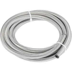 X AUTOHAUX 10 Ft 4AN Fuel Hose AN4 1/4" Universal Braided Stainless Steel CPE Oil Fuel Gas Line Hose