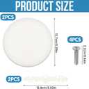 2Pcs CP3540 Ceiling Cover Plate, Round Electrical Box Cover for 3-1/2" to 4" Holes, Paintable White Plastic Hole Plates for Smoke Detector, Living Room & Office