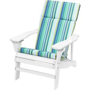 Adirondack Chair High Density Foam Cushions,High Back Outdoor Rocking Chair Cushion (Stripe)