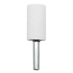 6 Pcs Grinding Stone 1/4" Shank 16mm Diameter Cylindrical Rotary Grinding Bits, Suitable for Metal Grinding and Polishing(White Corundum)