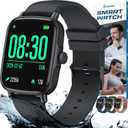 Inspiratek Smartwatch for Men & Women - Multi-Function Health Fitness Watch w/Accurate All- Day Sleep, Step & Heart Rate Monitoring - Waterproof iOS and Android Smart Watch for Women & Men (Black)