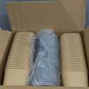 50 Pack 35Oz Disposable Meal Prep Containers With Lids and Forks-Disposable Kraft Paper Bowls-to go food containers-Microwavable and Freezer Safe Take Out Containers for Hot/Cold Food Prep and Salad
