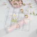 4 PCS Stackable Jewelry Organizer Tray, Plastic Storage Box with 16 Mini Grid (1.57''), Clear Organizer Tray for Drawer Dresser Vanity Desk, Jewelry Storage Box for Necklaces Bracelets Rings Earrings