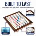 Two Lines Anyway Board Game Strategy Game for Kids, Adults & Family, Ages 7+, 2-12 Player Walnut Wooden Game, Handcrafted Heirloom, 11 inches x 20 inches x 2.25 inches