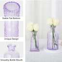 RUCKAE Purple Flower Vase in Bulk 22 Glass Bud Vases Vintage Small Vases for Centerpiece Table Wedding Decorations Home Decor Party (Purple 22 Pack)
