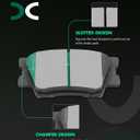SCITOO Ceramic Front Rear Disc Brake Pad Set Fit For 2013-2018 For Lexus ES300h, 2007-2018 For Lexus ES350, 2008-2018 For Toyota Avalon, 2007-2017 For Toyota For Camry