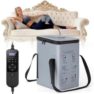 Cold Therapy Machine, Portable Ice Machine for Knee After Surgery, Programmable Knee Replacement Recovery System, Cryotherapy for Post Surgery Recoverys Sport Injurie, Reduce Swelling, Gray