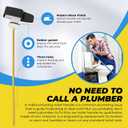 Qualihome Universal Side Mount Toilet Handle - Replaces Eljer & Toto Handles - Black